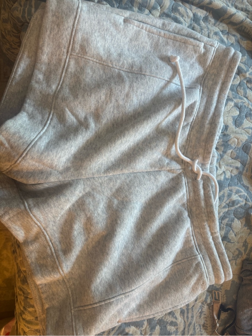 DSG Light Gray Fleece Shorts with Drawstring